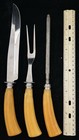 Antique Yellow Bakelite Carving Set
