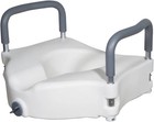 Raised Toilet Seat With Arms  300 Lbs Load Capacity  5-inch Lift Height 
