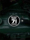 Detroit Diesel Series 71 Chrome Valve  Cover Sticker Decal