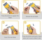 2 Pack 1 5  4 In Razor Blade Scraper 10 Extra Scraper Blades Paint Scraper Tool 