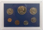 1973 New Zealand Decimal 7-coin Set In Acrylic Case