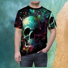 Gothic Skull Halloween Theme Print 3d Shirt - All Over Print T-shirt