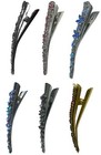 Set Of 6 Jcgy Alligator Duckbill Beakclips Long Metal Hairclips Combo 4 Styles