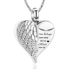  Love Heart Urn Necklace For Ashes Keepsake Memorial Cremation Jewelry Silver