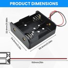 Sdtc Tech 2-pack 2x C Cell Battery Holder 3v C Size Battery Case Box With Wir   
