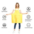 8 Pack Red Unisex Commercial Bib Aprons Bulk With 2 Pockets For Kitchen