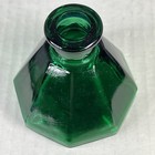 Glass Inkwell Green Umbrella Style Vintage Made In Japan