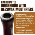 Handmade Australian Eucalyptus Yellowbox Didgeridoo 52  Long Beeswax Mouthpiece