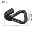 6pcs Ratchet Double J Strap Hook Load 1763 Lbs For 1  Strap Plastic Coating