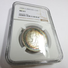 1900 Ngc Ms61 - Great Britain Toned Queen Victoria Half Crown 1 2c Coin  57948a