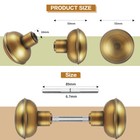 Newliplace 1 Pack Antique Brass Door Knob Set With Spindle  Vintage Old Style   