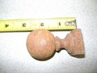 1 Cast Iron Finial Finial-fence Rail Post Topper Ball Design 2 75  Hi X 1 25  Sq