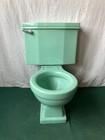 Vtg Mid Century Jadeite Ming Green Ceramic Toilet Round Bowl Standard 442-25e