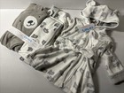Carter s Just One You Baby Hooded Robe   Bath Towel Set Gray Bear Brand New