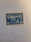 1946 Canada Post 7c Airmail Canada Geese Near Sudbury  On Stamps