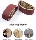 54 Pcs 3 X 18 In Ao Sanding Belts 40 60 80 120 150 180 240 320 400 Assorted Grit