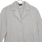 Cherokee Womans Size M Project Lab 3 Pocket Mid Length Lab Coat White Halloween
