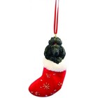Assorted Poodle Black White Santa s Little Dog Christmas Ornament Decoration