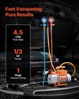 Vevor Ac Vacuum Pump And Gauge Set 4 5 Cfm 1 3 Hp Single Stage Manifold Gauge