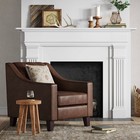 Woodland Short Carved Wood Table Brown - Threshold