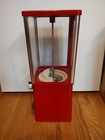 Used Oak Vista Bulk Candy Vending Machine 25 Cent Vend Red  New Lock And Key 