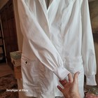 Dickies Pro Whites Long Lab Coat White 85400 Women s Fitted M Pockets Buttons