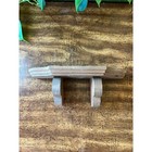 Vintage Handmade Wood Wall Shelf With Country Heart Supports   Folk Art Decor