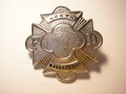 Vintage Obsolete Fire Badge North Massapequa Fd Long Island Ny Helmet Cairn