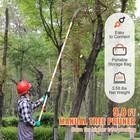 Manual Pole Saw Extendable Tree Pruner 4 6-9 8 Ft Aluminum Alloy Pole