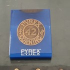 Vintage Pyrex Corning Coin In Lucite Blue Paperweight Decor Mid Century Modern 