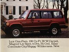1989 Mitsubishi Montero Print Ad Wilderness