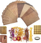 40pcs Vintage Writing Paper And 20 Envelopes Set With Dried Flowers   Tape      