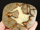 Lighting Like Pattern  Polished Septarian Nodule Slab With Stand From Utah 217gr