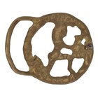 Brass Aquarius Hippie 1970s Vtg Belt Buckle Zodiac Star Sign Hippie Astrology