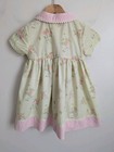 Youngland 3t Girls Dress Green Pink Floral Gingham Vintage Cottagecore Toddler 