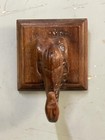 Old Vintage Indian  Rare Hand Carved Wooden Elephant Figure Wall Hanging