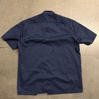 Dickies Mens Xl Navy Blue Short Sleeve Button Up Work Shirt 1574 Nv