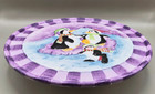 Vintage Home Trends Holiday Ceramic Penguin Cake Plate - New In Box