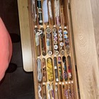Vintage Large Wooden Sewing Box Oak With Wooden Spools Plus Lots Of Extras