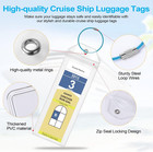 Cruise Luggage Tag Holder For Royal Caribbean Ships   Celebrity  6pack Clear Tag