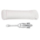 Folding Anchor With Rope Silver 3 3 Lb Malleable Iron