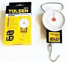Tolsen 50lb Spring Balance Hanging Pocket Scale With 39  Tape Measure Fishing