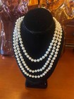 Majorca 60  Pearl Necklace Individually Hand Tied   Knotted 8mm Pearl Necklace
