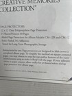New Creative Memories 12x12 Page Protectors  15 Sheets Old Style