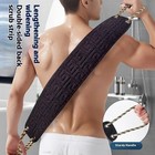 Exfoliating Back Scrubber Towel Strip Shower Bath Spa Skin Body Wash Cloth Soft