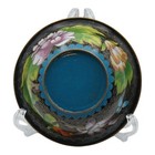 Vintage Antique Chinese Cloisonn   Enamel Bowl 6    Floral Design