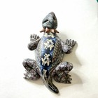 Lovely  Vintage Toad Lizard Frog Figurine Sculpture Signed Artist Anderson Y2k