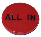 Lot  4  Texas Hold em Poker 2  All In Buttons 2-sided Red  Black Letters