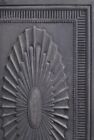 Antique Federal Painted Black Cast Iron Fireplace Insert