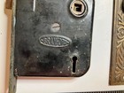 Vintage Branford Door Knobs  Back Plates  And Mortise Lock  Ornate  4 Piece Set